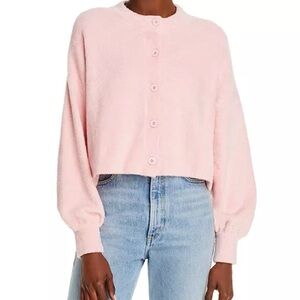 Alice and Olivia Sylvie Fuzzy Cropped Cardigan XS